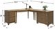 Boulder Creek Furniture Modular Home Office 4-Piece Flagstone Wedge Desk and Return with Cabinet Set-2