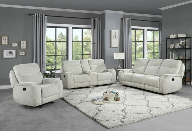 New Classic® Home Furnishings Lucerne White Glider Recliner with Powered Footrest-1