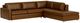 EQ3 Customizable Reva 3-Piece Leather Right-Arm Facing Sofa Sectional and Backless Chaise with Narrow Arm-0
