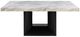 Global Furniture USA D02 White Dining Table with Black Base-1