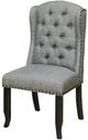 Furniture of America® Sania 2-Piece Antique Black/Light Gray Side Chair Set-2