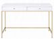 ACME Furniture Ottey Gold/White High Gloss Writing Desk-3