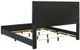 Coaster® Ines 5-Piece Navy/White High Gloss Eastern King Panel Bedroom Set-2