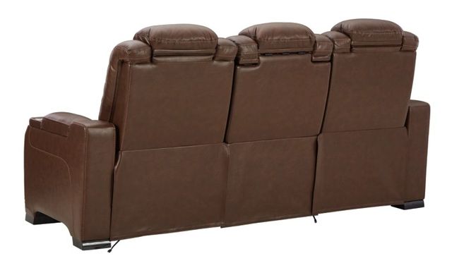 Signature Design by Ashley® The Man-Den Mahogany Power Reclining Sofa-3