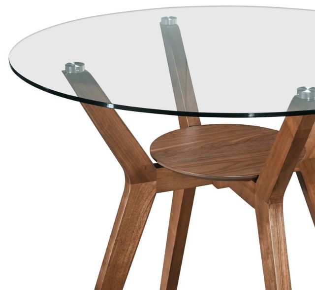 New Classic® Home Furnishings Oscar Glass Top Counter Table with Walnut Base-4