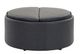 All leather Cocktail Ottoman with Casters-0
