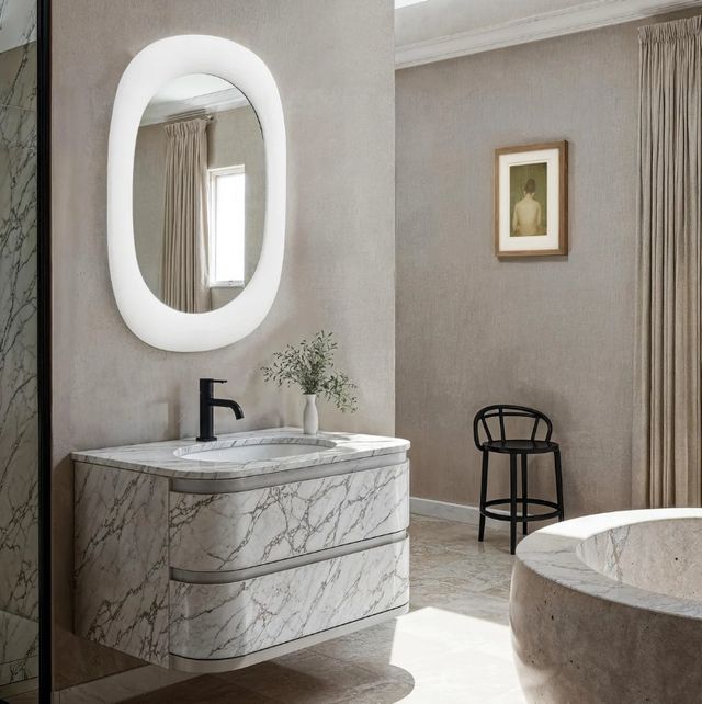 Renwil® Galera White Plaster Accent Mirror-1