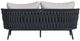 Elements International Bali Dark Gray/Olefin Gray Aluminum/Fabric Outdoor Loveseat-3
