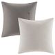 Olliix by Madison Park Signature Essence Gray King Cotton Clip Jacquard Comforter Set-2