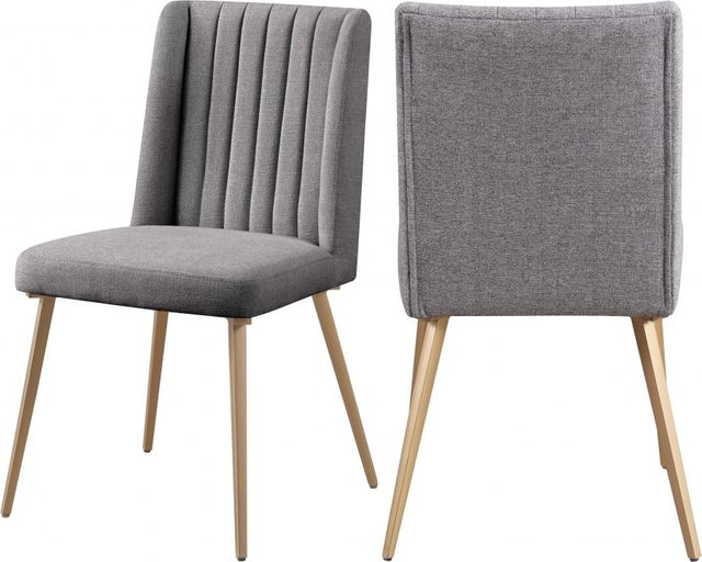 Meridian Furniture Eleanor Cream Linen Dining Chair-1
