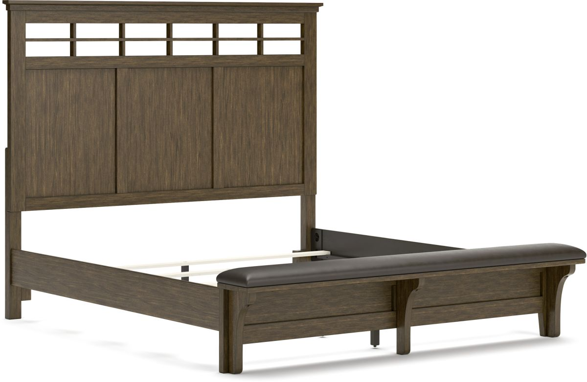 Shawbeck Panel Bed - Dark Brown