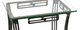 Forge Design Izo Glass Top Square End Table with Metal Legs-1
