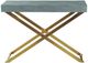 A & B Home Margo Gray Leather Top Console Table with Gold Legs-3