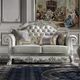 ACME Furniture Dresden Bone White/Gray Leather Loveseat-1