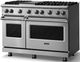 Viking® 5 Series 48" Stainless Steel Pro Style Gas (LP) Range with Polished Chrome Trim-2