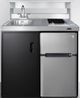 Summit® 39" Black and Stainless Steel All-In-One Kitchenette-3