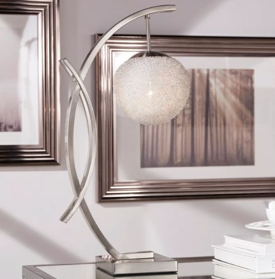 Homelegance® Etsu Satin Nickel Table Lamp-1