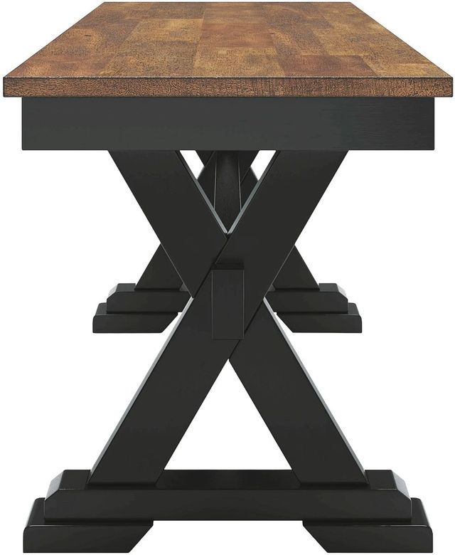 Signature Design by Ashley® Wildenauer Black/Brown Large Counter Dining Bench-3