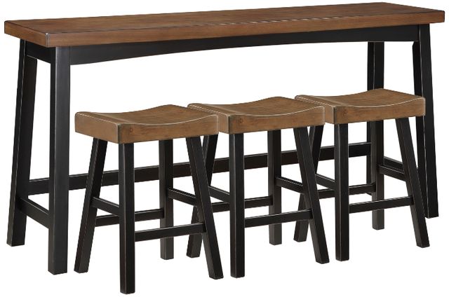 Homelegance® Caspian 4-Piece Black/Brown 36" Counter Dining Set-0