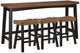 Homelegance® Caspian 4-Piece Black/Brown 36" Counter Dining Set-0