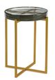 Bassett Mirror Marilee Cast glass Accent Table with Gold Base-0