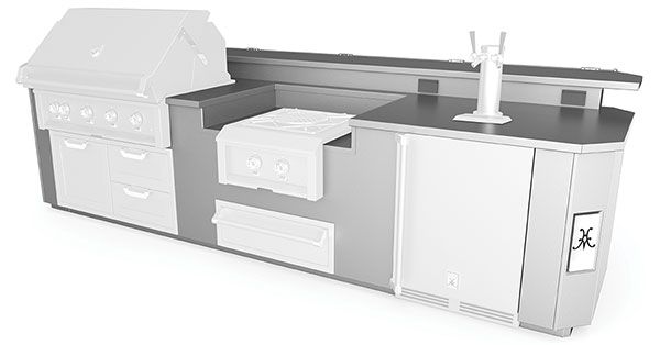 Hestan® GE Series 12' Stainless Steel Outdoor Living Suite with Power Burner-1