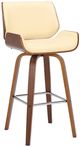 Armen Living Tyler 2-Piece Cream/Walnut Counter Stool Set-0