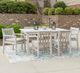 Linon Svana 7-Piece Natural Fabric/Wood Outdoor Dining Set-3