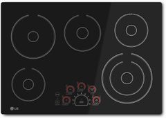 LG 30" Black Electric Cooktop