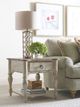 Kincaid® Weatherford Cornsilk Brown End Table with White Base-2