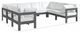 Meridian Furniture Nizuc 8-Piece Dark Gray/White Aluminum/Fabric Outdoor Patio Modular Sectional-2