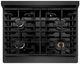 ZLINE Paramount 30" 4.2 cu. ft. Black Satin Stainless Steel Paramount Dual Fuel Range with 4 Burner Gas Cooktop and Electric Convection Oven-3
