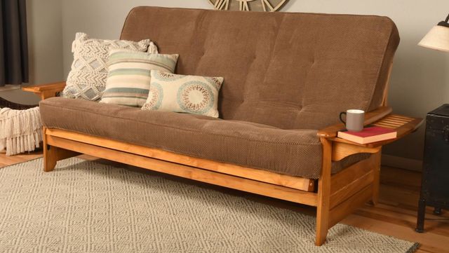 Kodiak Furniture Phoenix Marmont Mocha/Butternut Queen Futon with Mattress-1