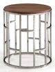 VIG Furniture Modrest Silvia Stainless Steel/Walnut End Table-1