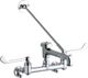 Elkay Polished Chrome 8" Centerset Wall Mount Faucet with 7" Bucket Hook Spout and 6" Wristblade Handle-0