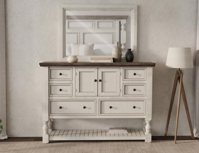 International Furniture Direct Stone Ivory Dresser-1