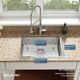 Elkay Crosstown® 2-Piece Polished Satin 25" x 22" x 6" 3-Hole Single Bowl Dual Mount ADA Sink Set-4
