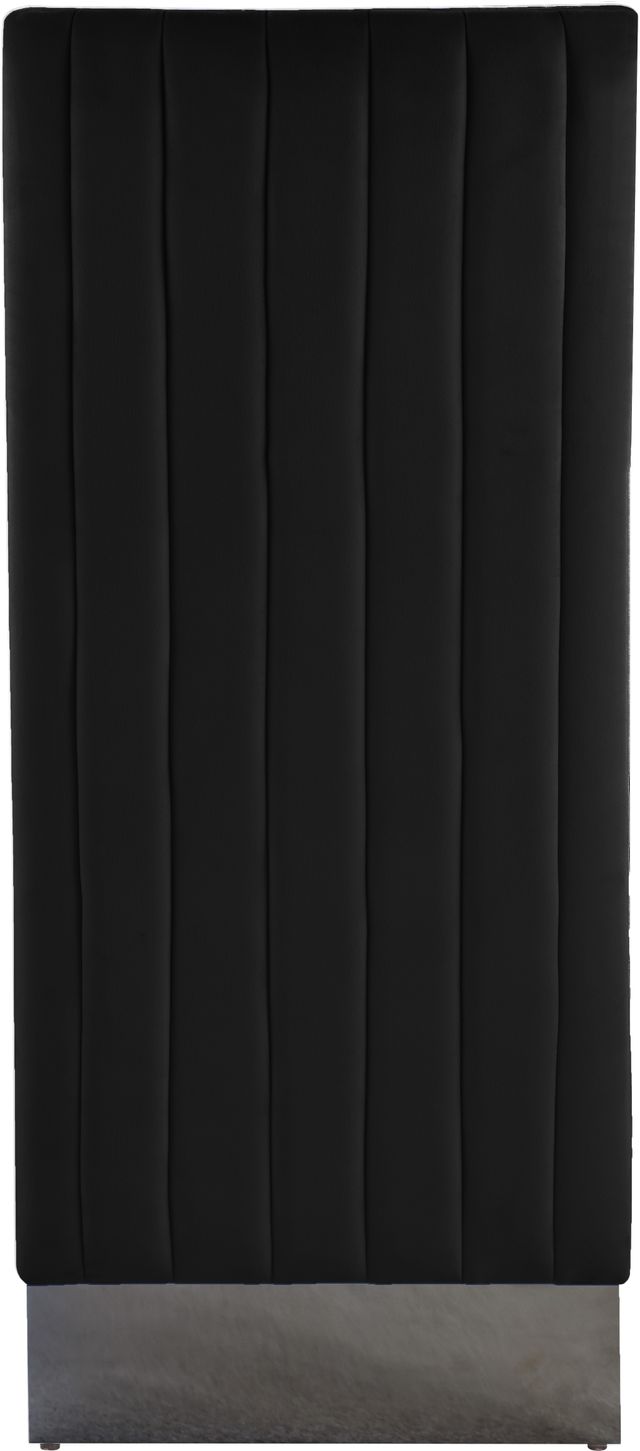 Meridian Furniture Porsha Black/Chrome Velvet Dining Chair-1