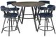 Homelegance® Tempa 5-Piece Black/Blue/Brown Counter Dining Set-1