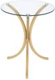 Coaster® Eloise Glass Top Side Table with Gold Metal Base-0