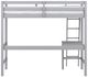 HH2 Home Caspian Gray Twin Youth Loft Bed with Ladder-4