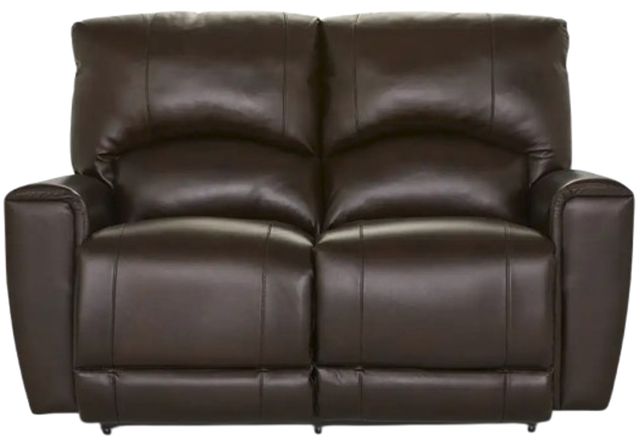 La-Z-Boy® Cassian Walnut Leather Power Reclining Loveseat with Headrest and Lumbar-3
