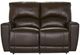 La-Z-Boy® Cassian Walnut Leather Power Reclining Loveseat with Headrest and Lumbar-3