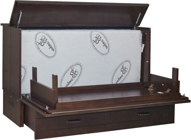 CabinetBed Inc.™ Elite Aztec Espresso Folding Queen Bed-3