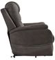 Signature Design by Ashley® Snowfield Gunmetal Power Lift Recliner-3