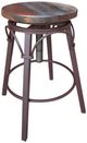International Furniture Direct Antique Brown/Rust Adjustable Swivel Stool-0