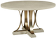 American Drew® Lenox Plaza Beige Round Dining Table with Brassy Champagne Base-0