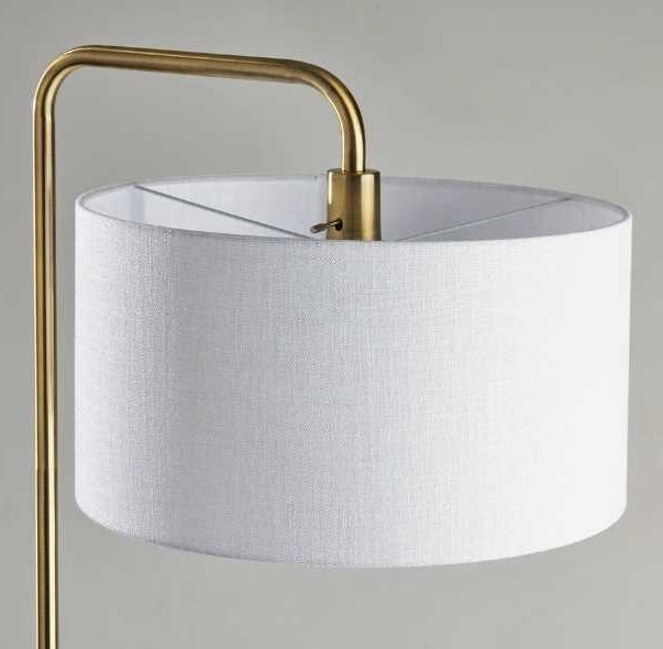 Adesso® Justine White Floor Lamp-1