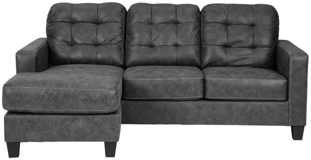 Benchcraft® Venaldi Gunmetal Queen Sleeper Chaise Sofa-1