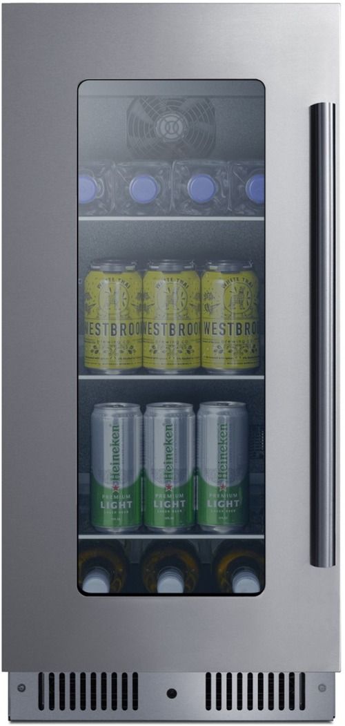 Summit® 15" 2.6 Cu. Ft. Stainless Steel Built-In Beverage Center-3
